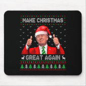 Make Christmas Great Again Xmas Funny Pajamas Ugly Muismat (Voorkant)