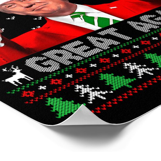 Make Christmas Great Again Xmas Funny Pajamas Ugly Poster (Hoek)