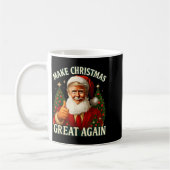 Make Christmas Great Again Xmas Funny Santa Trump  Koffiemok (Links)