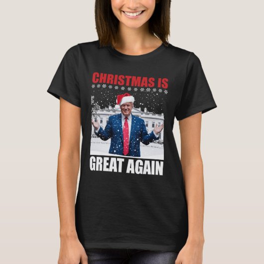  Make Christmas Great Again Xmas Funny Trum T-shirt (Voorkant)