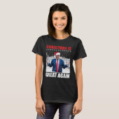  Make Christmas Great Again Xmas Funny Trum T-shirt (Voorkant volledig)