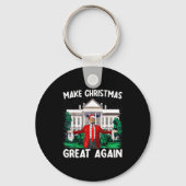 Make Christmas Great Again Xmas Funny Trump Pajama Sleutelhanger (Voorkant)