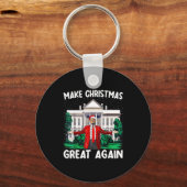 Make Christmas Great Again Xmas Funny Trump Pajama Sleutelhanger (Voorkant)