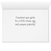 "Make Diva Time / Let a little stoom off & pamper" (Binenzijde Horizontaal (Onderkant))