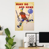 Make Do and Mend poster, 1939-1945 Poster (Thuiskantoor)