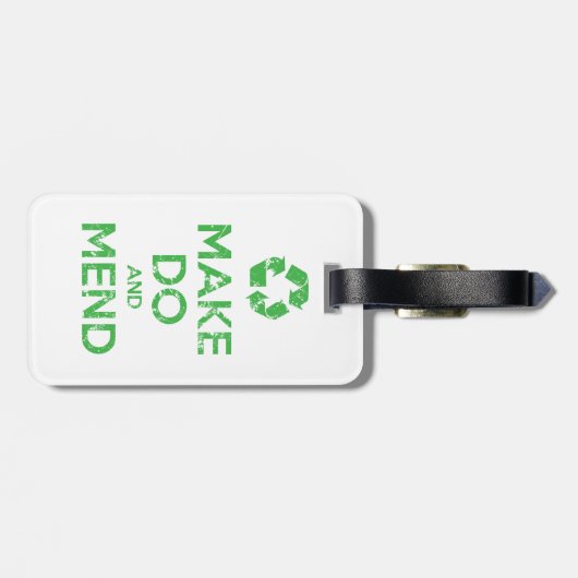 Make Do en Mend Bagagelabel (Achterkant horizontaal)