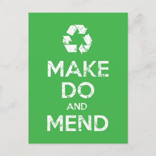Make Do en Mend Briefkaart (Voorkant)