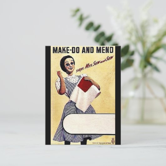 Make - Do en Mend Briefkaart (Staand voorkant)
