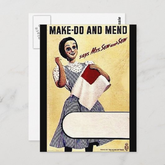 Make - Do en Mend Briefkaart (Voorkant / Achterkant)