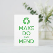 Make Do en Mend Briefkaart (Staand voorkant)