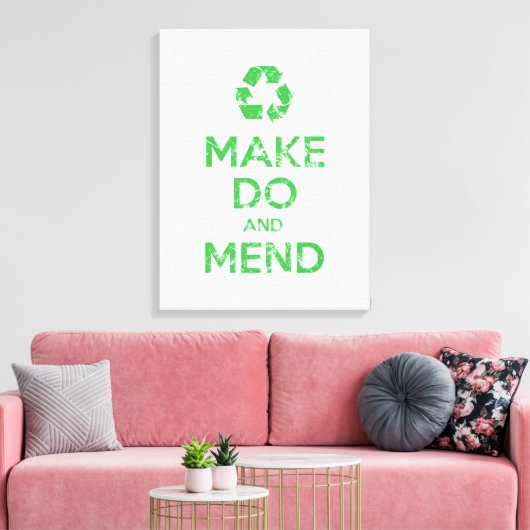 Make Do en Mend Canvas Afdruk (Insitu (Woonkamer))