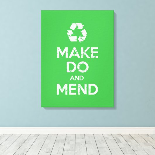 Make Do en Mend Canvas Afdruk (Insitu (Houten vloer))