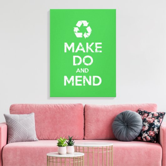 Make Do en Mend Canvas Afdruk (Insitu (Woonkamer))
