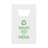 Make Do en Mend Creditkaart Flessenopener (Voorkant)