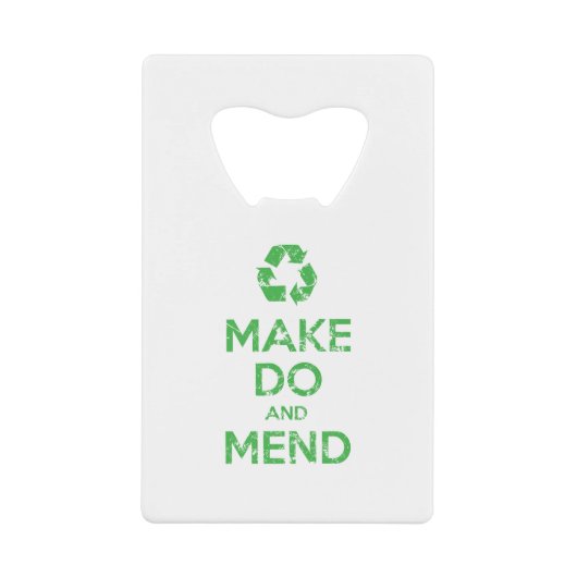 Make Do en Mend Creditkaart Flessenopener (Voorkant)