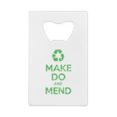Make Do en Mend Creditkaart Flessenopener (Achterkant)