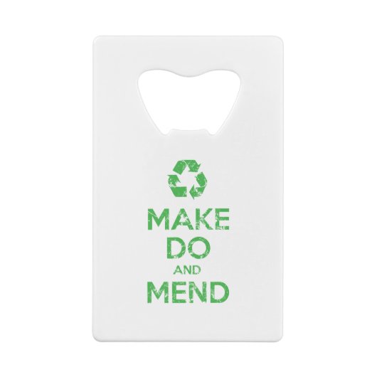 Make Do en Mend Creditkaart Flessenopener (Achterkant)