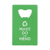 Make Do en Mend Creditkaart Flessenopener (Voorkant)