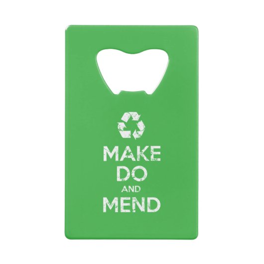 Make Do en Mend Creditkaart Flessenopener (Voorkant)