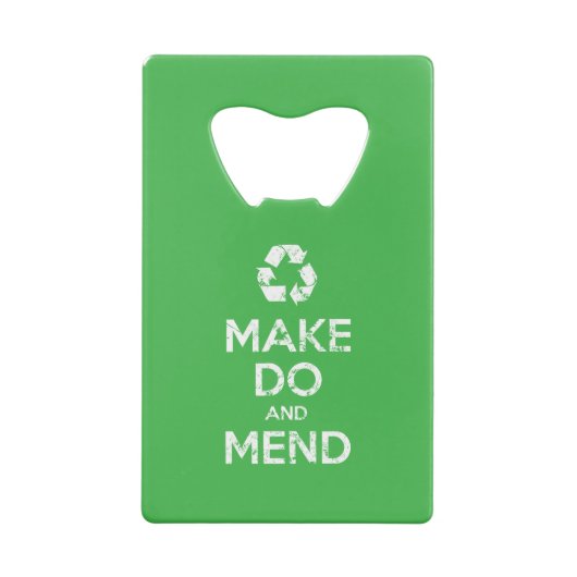 Make Do en Mend Creditkaart Flessenopener (Achterkant)