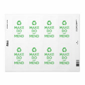 Make Do en Mend Etiket (Full Sheet)