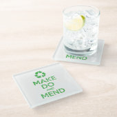 Make Do en Mend Glazen Onderzetter (Schuin)