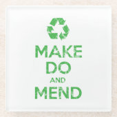 Make Do en Mend Glazen Onderzetter (Voorkant)
