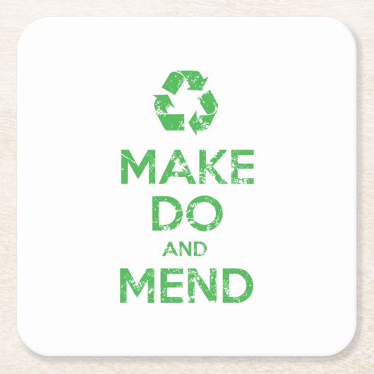 Make Do en Mend Kartonnen Onderzetters (Voorkant)