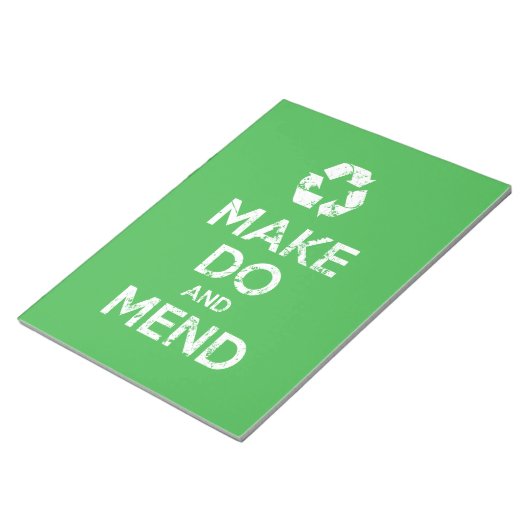 Make Do en Mend Notitieblok (Schuin)