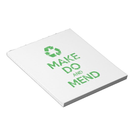 Make Do en Mend Notitieblok (Schuin)