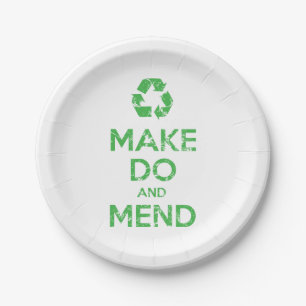 Make Do en Mend Papieren Bordje