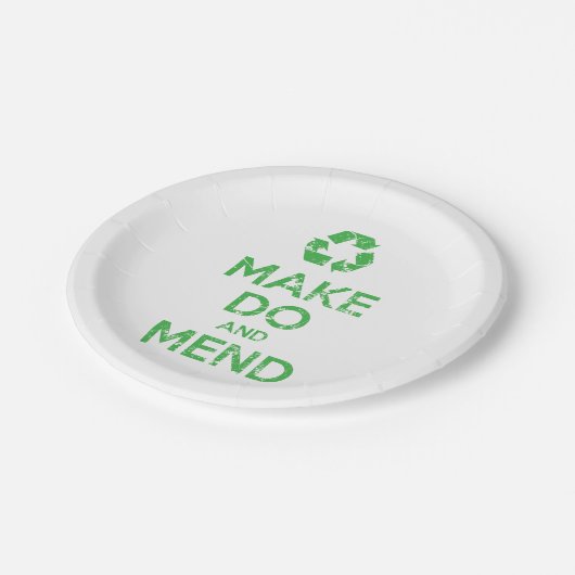 Make Do en Mend Papieren Bordje (Gekanteld)