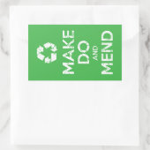 Make Do en Mend Rechthoekige Sticker (Tas)