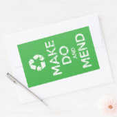 Make Do en Mend Rechthoekige Sticker (Envelop)