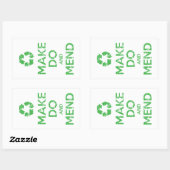 Make Do en Mend Rechthoekige Sticker (Vel)