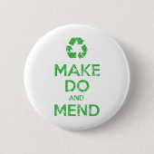 Make Do en Mend Ronde Button 5,7 Cm (Voorkant)