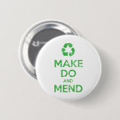 Make Do en Mend Ronde Button 5,7 Cm (Voorkant /achterkant)