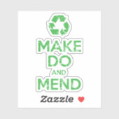 Make Do en Mend Sticker (Vel)