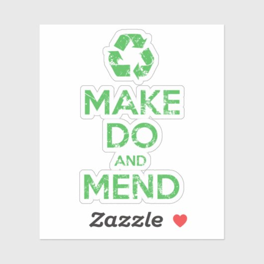 Make Do en Mend Sticker (Vel)