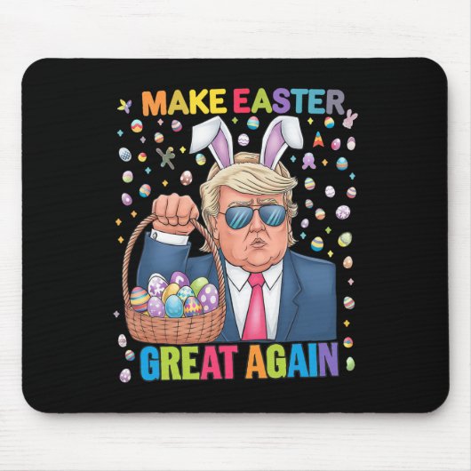 Make Easter Great Again Funny Trump Bunny Spring H Muismat (Voorkant)