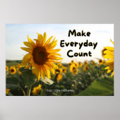 "Make Everyday Count" Positive Quotation Wall art Poster (Voorkant)