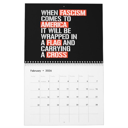 Make Fascists Afraid Again Calendar Kalender (Feb 2026)