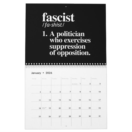 Make Fascists Afraid Again Calendar Kalender (Jan 2026)