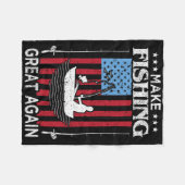 Make Fishing Great Again Trump Funny Fisherman Ang Fleece Deken (Voorkant (Horizontaal))