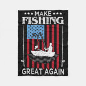 Make Fishing Great Again Trump Funny Fisherman Ang Fleece Deken (Voorkant)