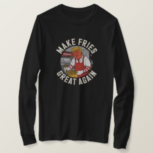 Make Fries Great Again T-shirt: Cartoon Donald T-shirt