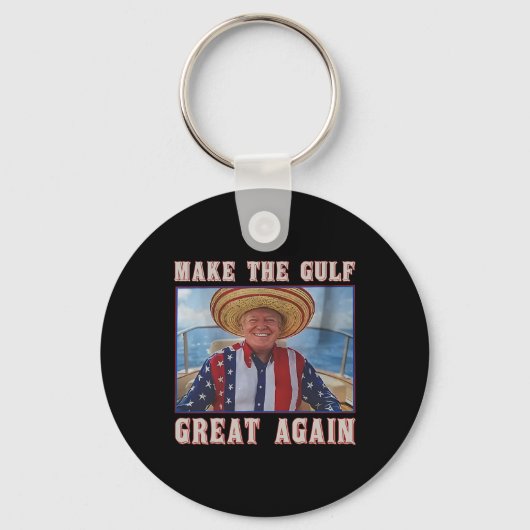 Make Golf Groot Again Grappige Trump Golf Van Vere Sleutelhanger (Voorkant)