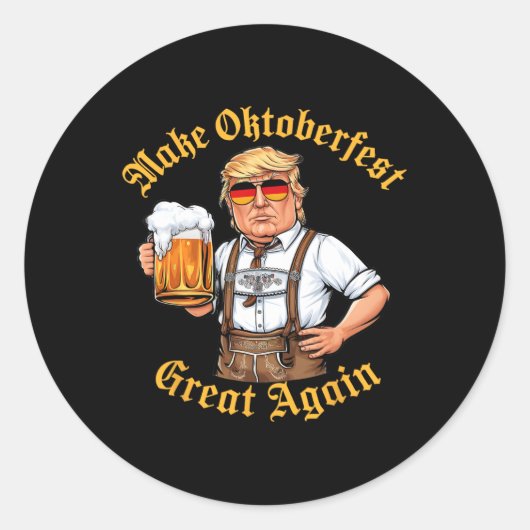 Make Great Again Grappig Trump Drink Bierprost Ronde Sticker (Voorkant)
