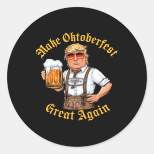 Make Great Again Grappig Trump Drink Bierprost Ronde Sticker