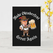 Make Great Again Grappige Trump Drink Bier Kaart (Gele Bloem)